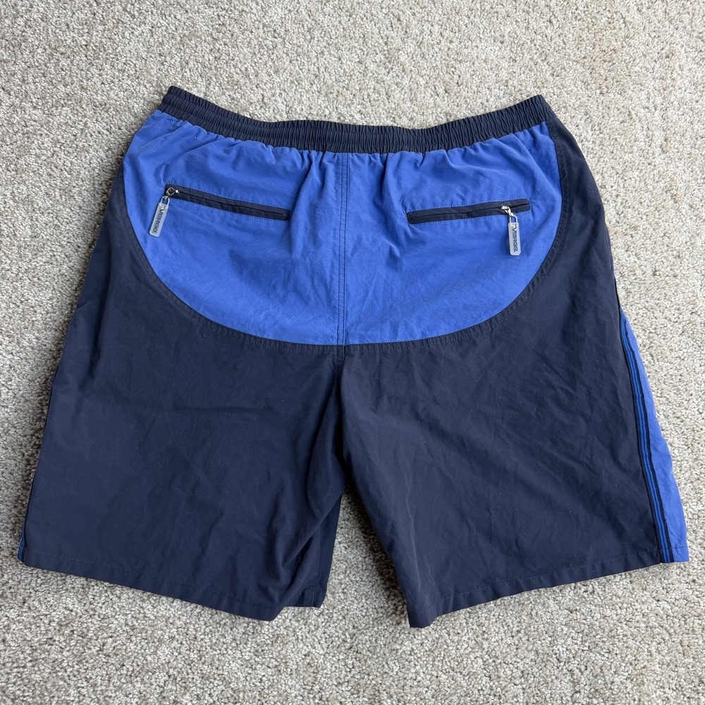 Verge Track Pants Mens XL Blue Colorblock Elastic Waist Zip Pockets Athletic